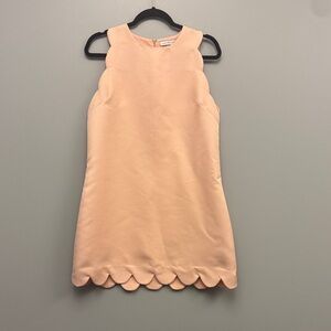 English Factory Peach Scalloped Edge Sheath Dress Sleeveless - Size L